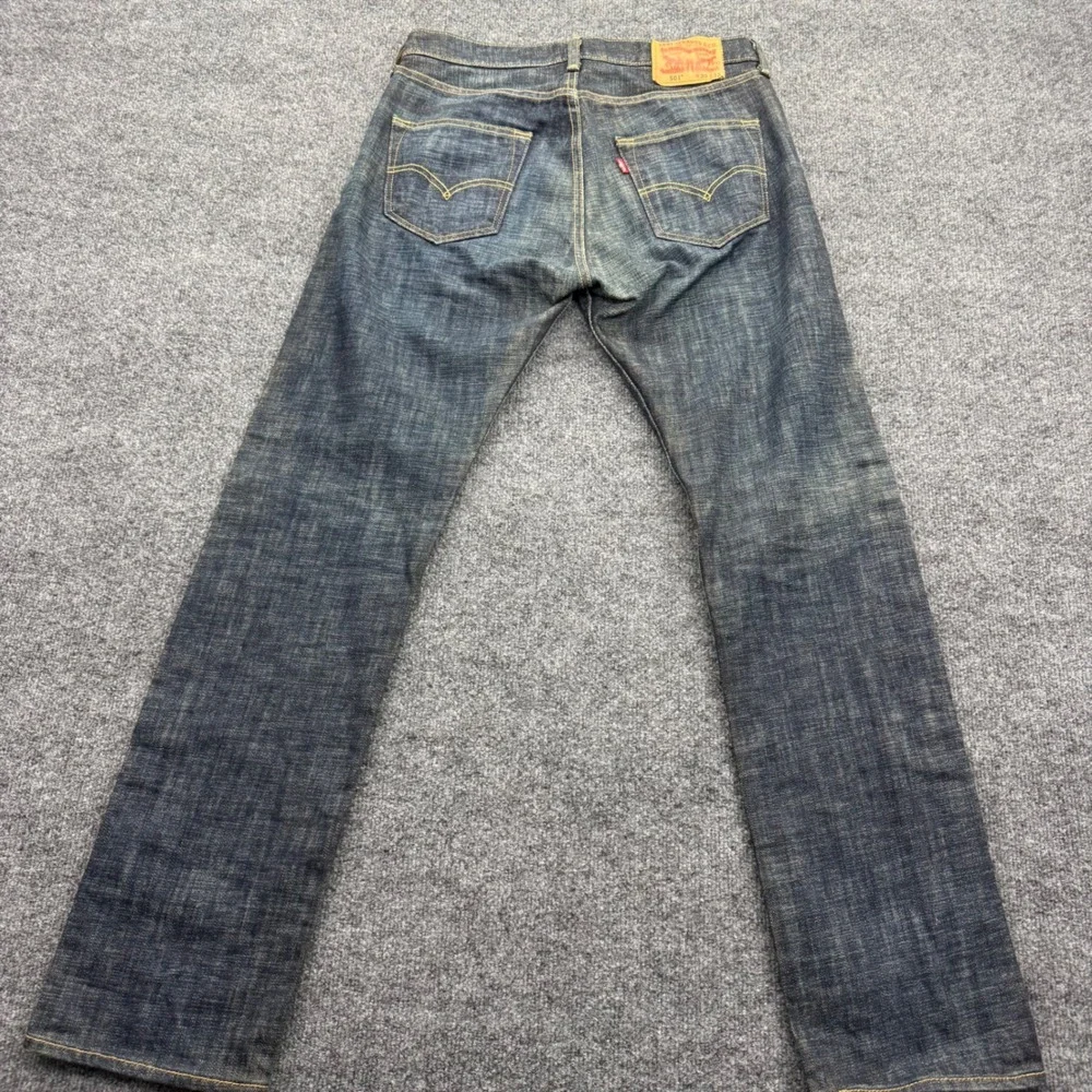 Levis 501 Original Fit Jeans Dark Wash Indigo Straight‎ Leg Denim W30 L32 Mens